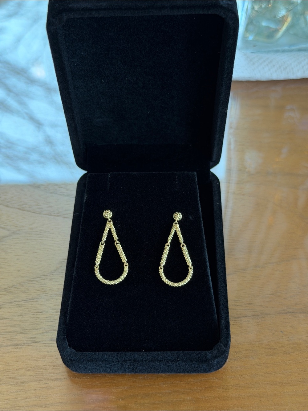 LAGOS 18K Gold Caviar Teardrop Earrings